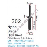 Κλιπς περτσίνι πλαστικο Gm Ford Chrysler 