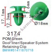 Κλιπς πάνελ ταπετσαρίας πόρτας Bmw