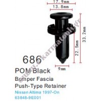 Κλιπς μάσκας φτερών Nissan